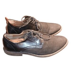Dexter Comfort Men's‎ Black Canvas Leather Oxford Dress Shoes Size 8